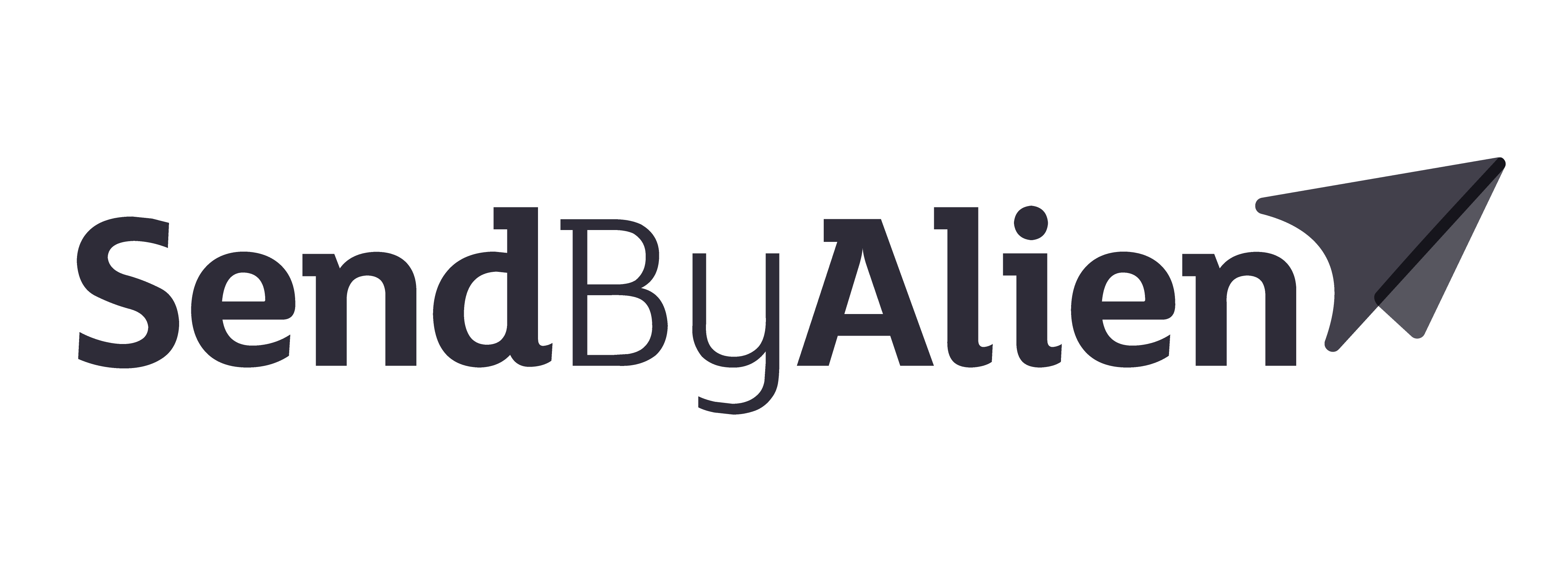 SendByAlien logo with paper plane